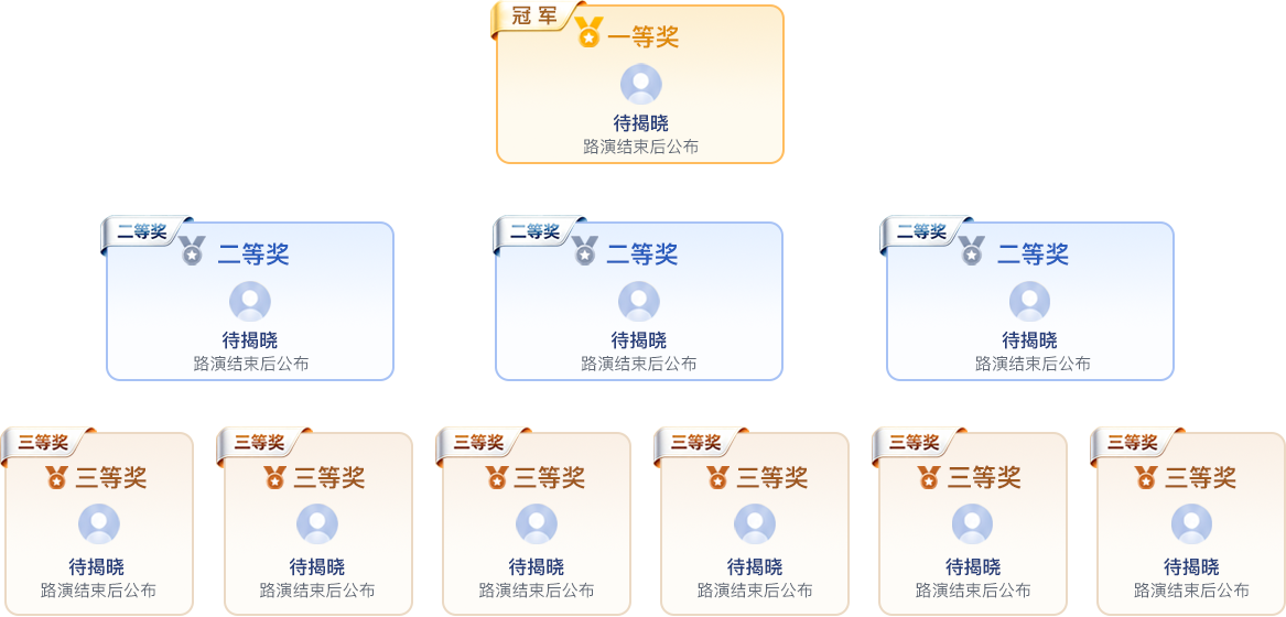 智能体大赛前十强席位及奖项分布图